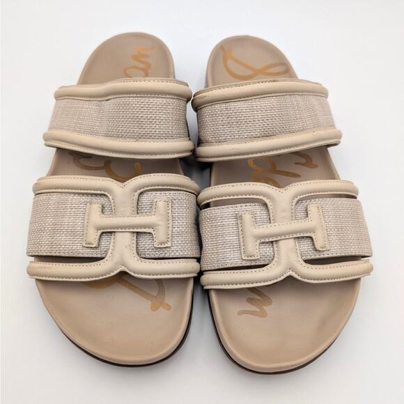 Sam Edelman Rowan Double Strap Slide Sandals Women's Natural Size US10.5 EU41 - Picture 12 of 13